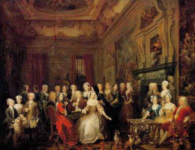 William Hogarth The Assembly at Wanstead House. Earl Tylney and family in foreground Spain oil painting art